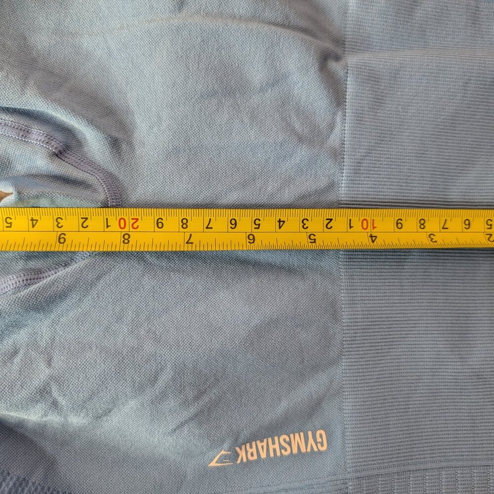 GYMSHARK Leggings Women Small Blue Energy Crop High Waisted Athletic Workout - Picture 3 of 8